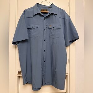 Howler Brothers Slate Blue Casual Button Down Shirt
